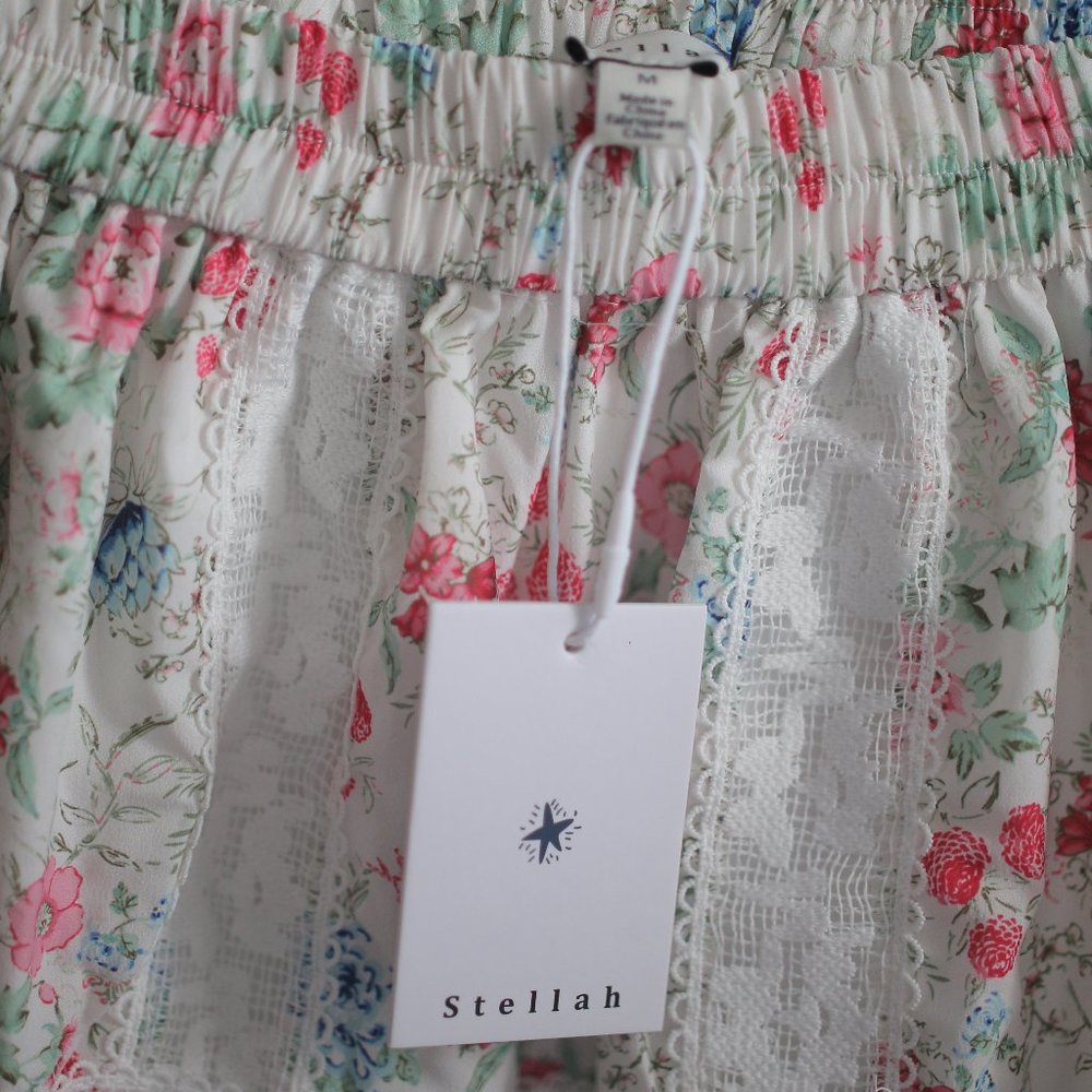 NWT Lace Floral Ruffle Vintage Victorian Mini Skirt. - Picture 6 of 11